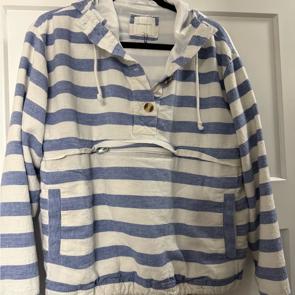 Thread & Supply Striped Hooded Pullover - Picture 1 of 5